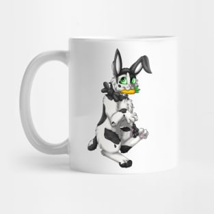 Bobtail BunnyCat: Black Bicolor (Black) Mug